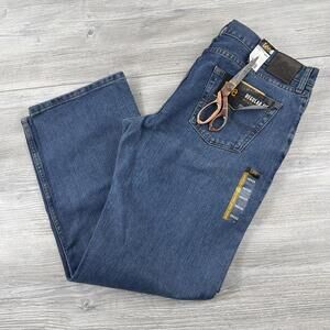 Lee Regular Fit Bootcut Jeans Mens 38x32 Dark Wash Pepper stone NWT